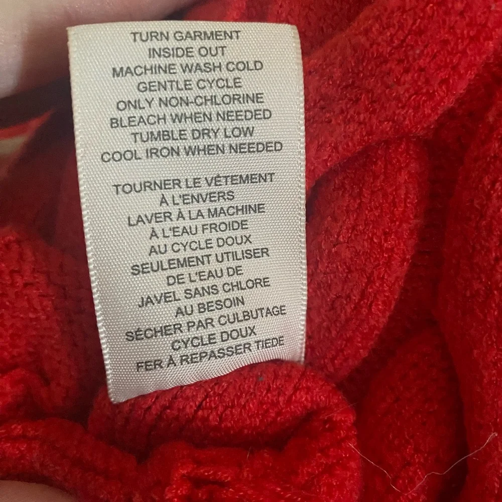 Philosophy Bright Red Cable Knit Sweater